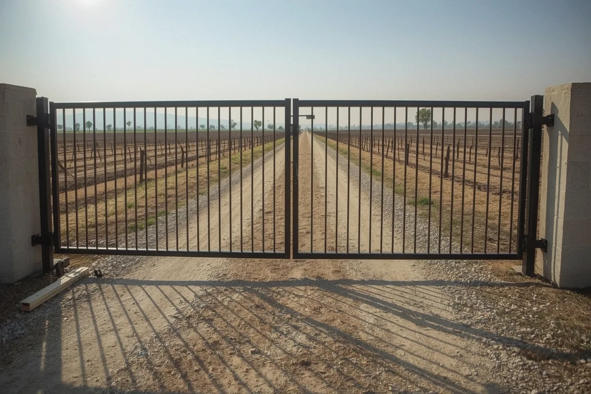 Aluminum and Steel Gate Options at a property in Dixon, CA