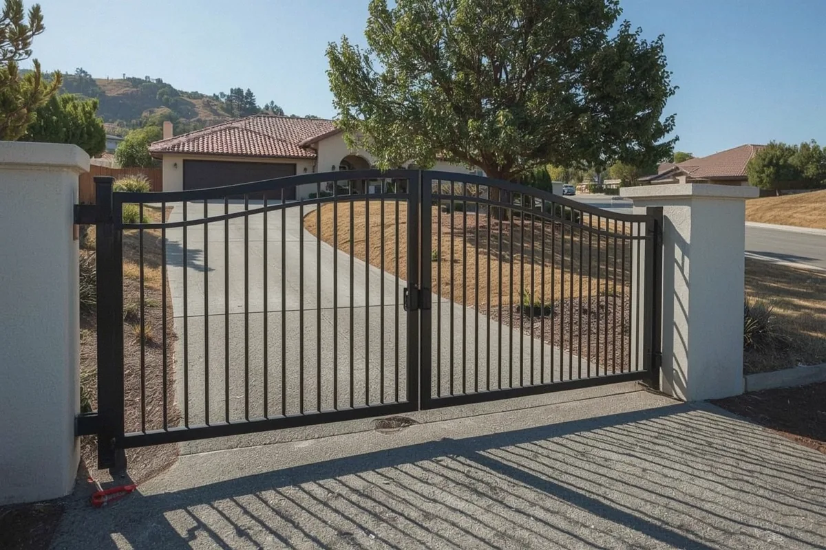 Aluminum and Steel Gate Options at a property in Fairfield, CA
