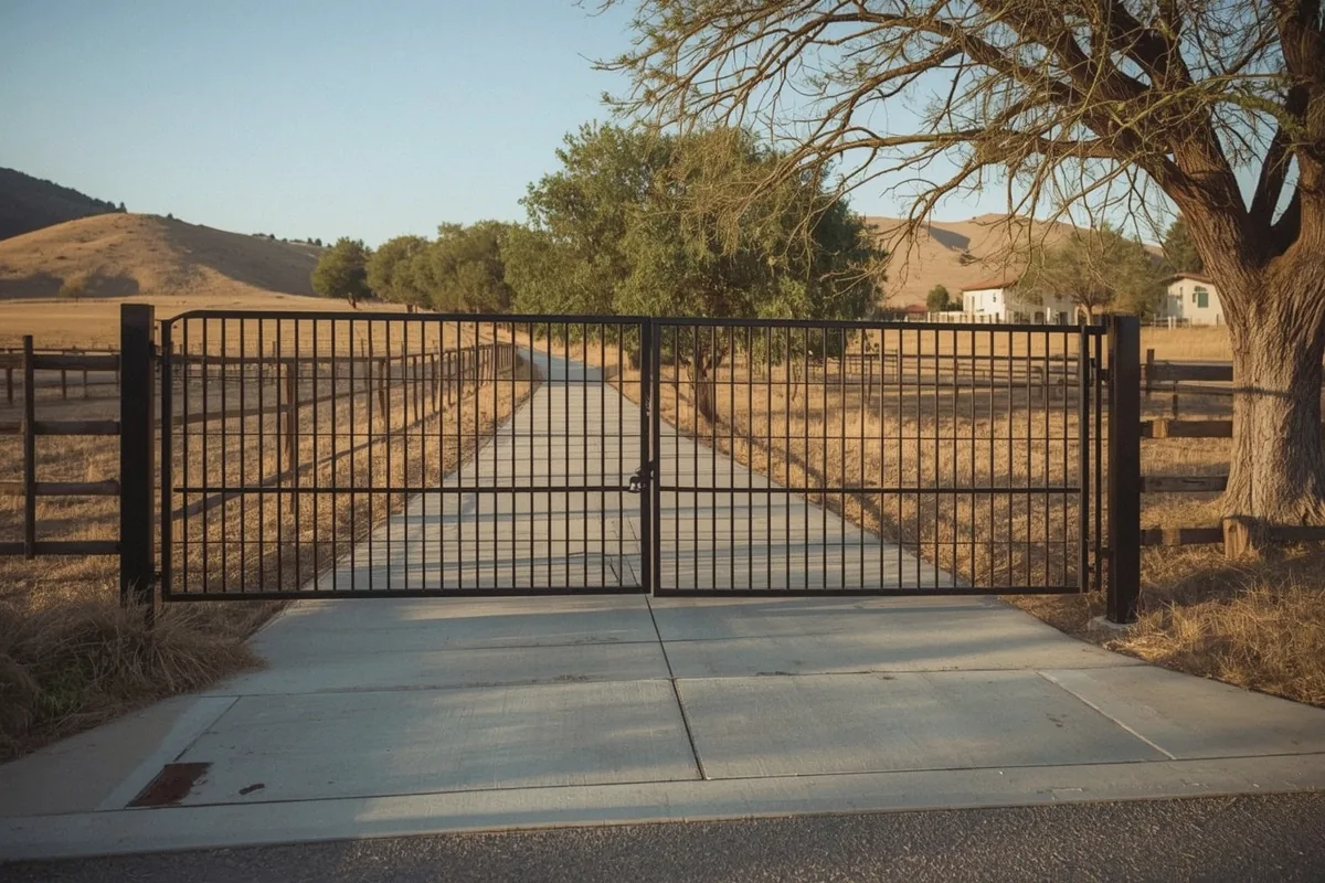 Aluminum and Steel Gate Options at a property in Winters, CA