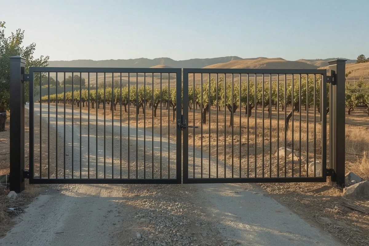 Custom Metal Gate Fabrication at a property in Winters, CA
