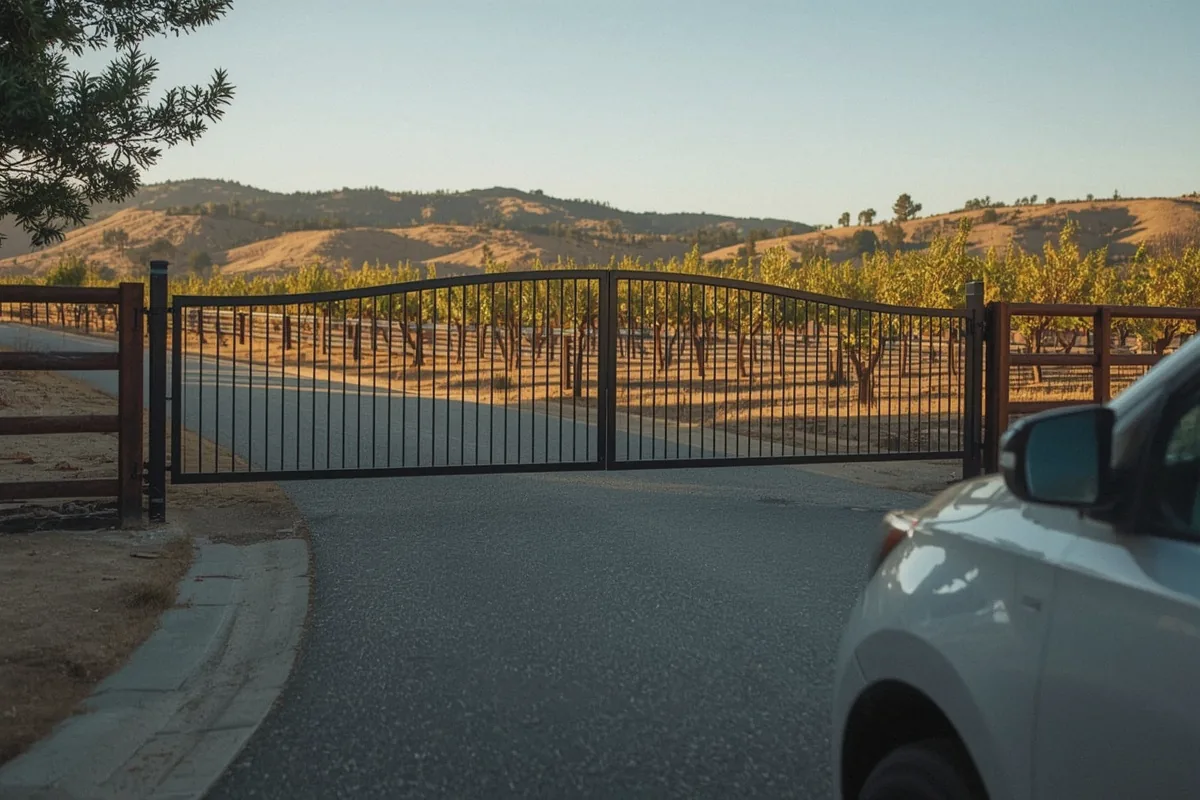 Driveway Gate Installation at a property in Winters, CA