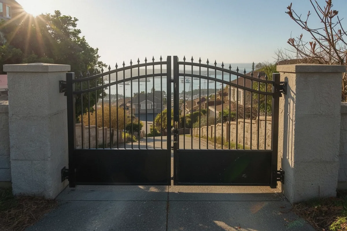 Ornamental Iron Gates at a property in Benicia, CA