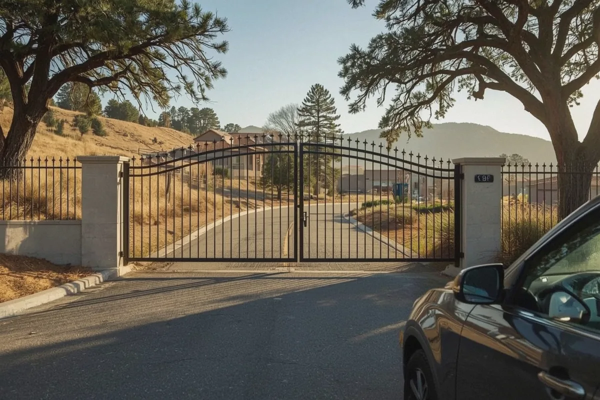 Ornamental Iron Gates at a property in Fairfield, CA