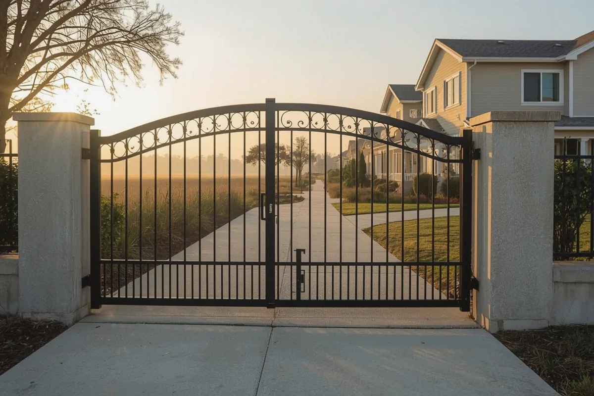 Ornamental Iron Gates at a property in Suisun City, CA