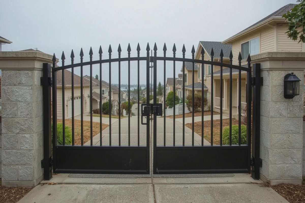 Ornamental Iron Gates at a property in Vallejo, CA
