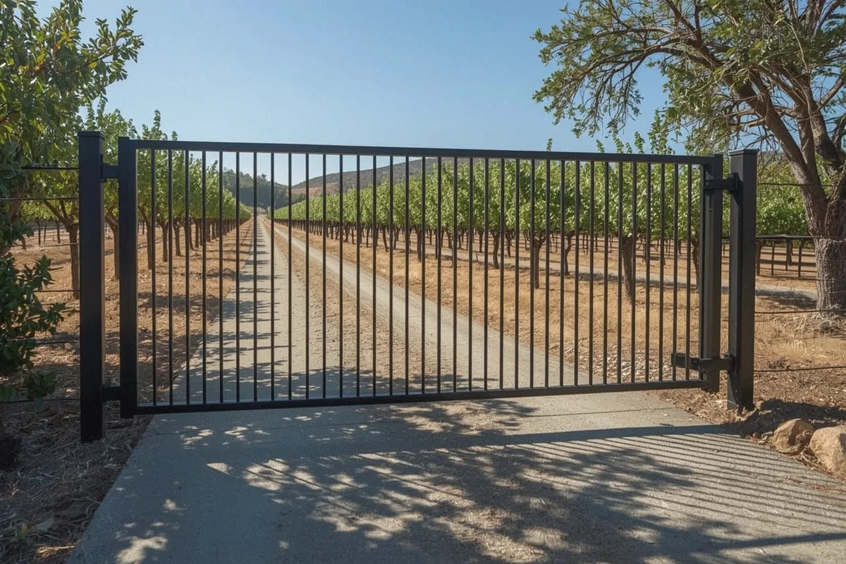 Ornamental Iron Gates at a property in Winters, CA