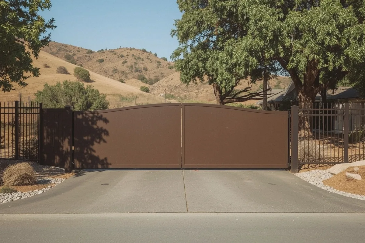 Completed aluminum and steel gate options project in Vacaville, CA