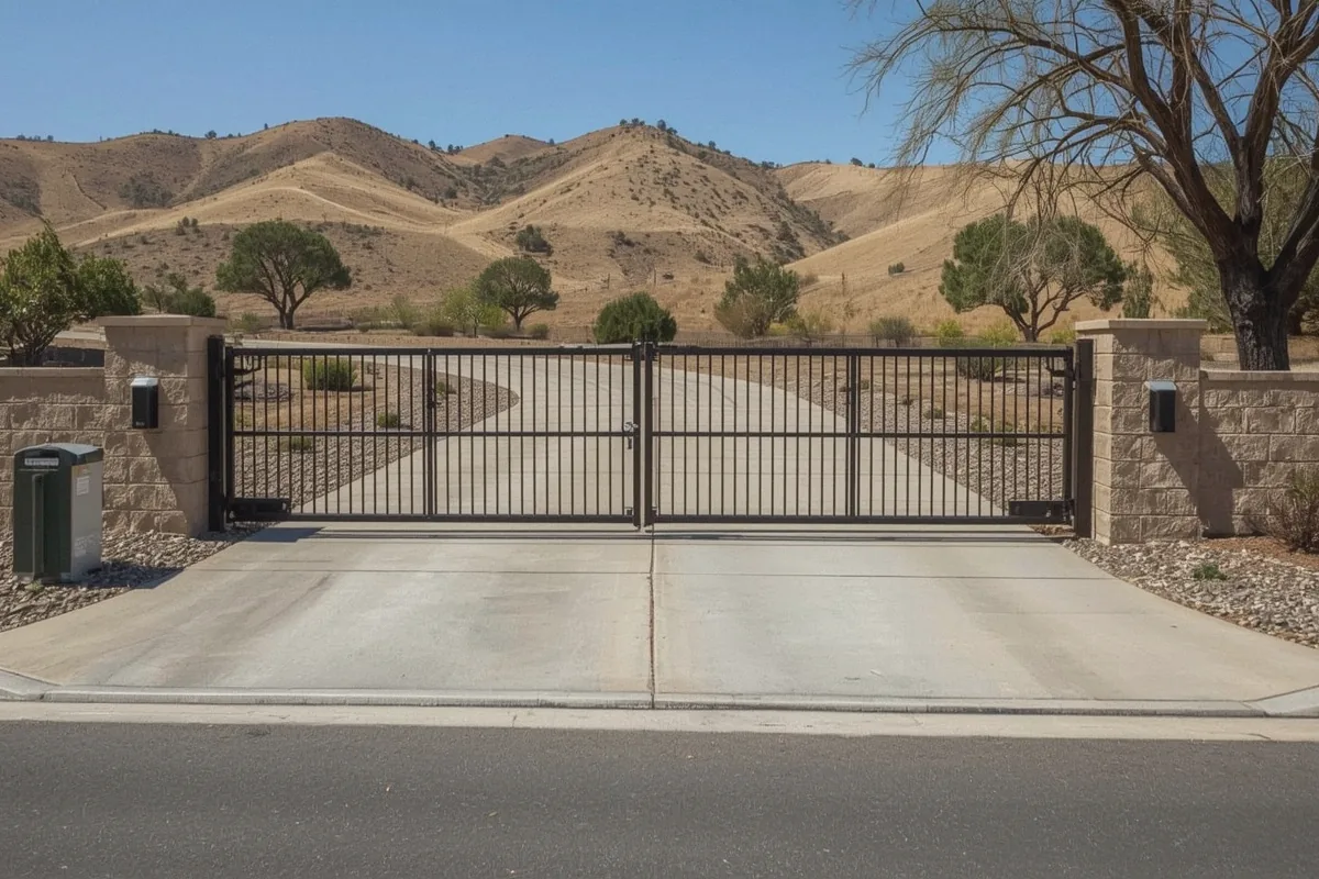 Completed automatic electric gate installation project in Vacaville, CA