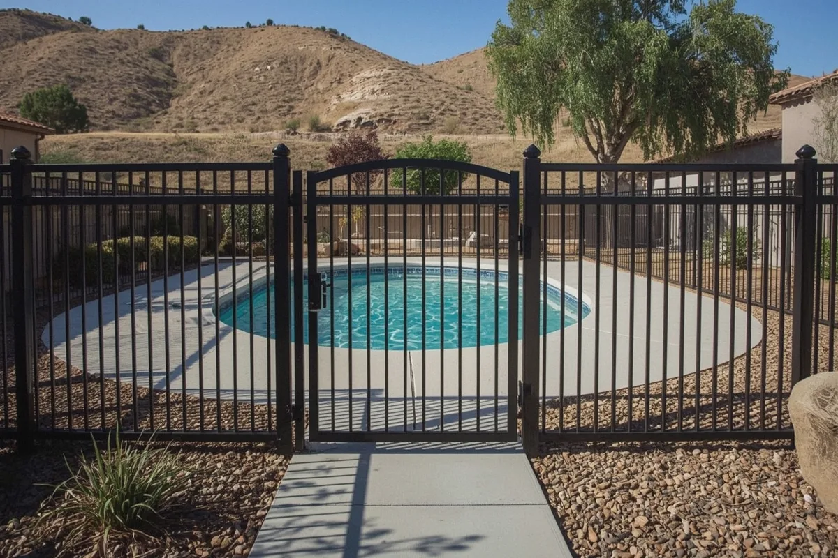 Completed pedestrian gate installation project in Vacaville, CA