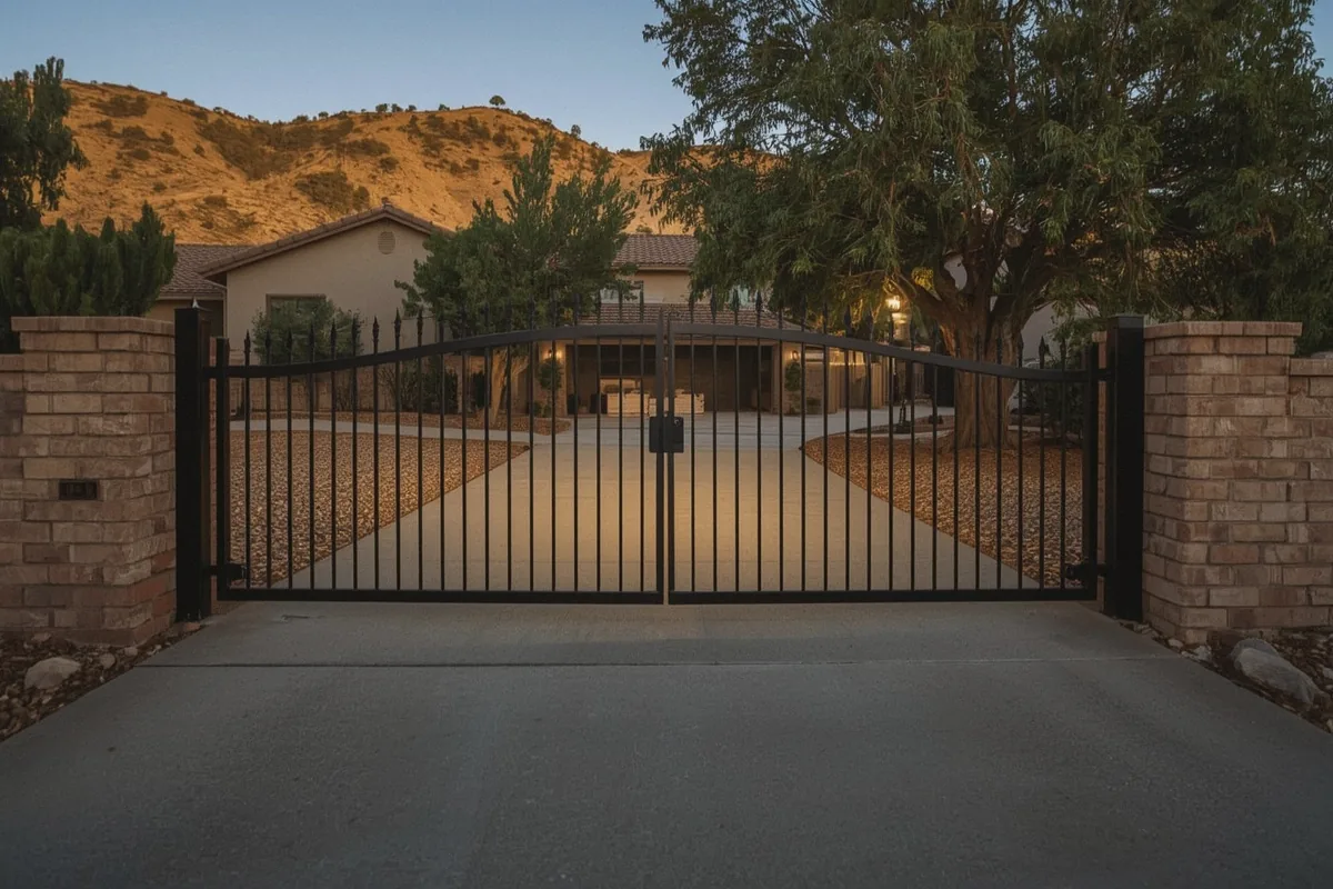Completed smart metal gate installation project in Vacaville, CA